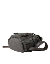 Load image into Gallery viewer, Dolce &amp; Gabbana Green Brown Baroque Canvas Leather Rucksack Backpack Bag
