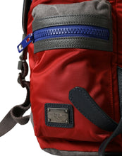 Load image into Gallery viewer, Dolce &amp; Gabbana Red Gray Nylon Leather Rucksack Backpack Bag
