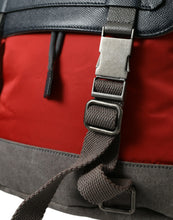 Load image into Gallery viewer, Dolce &amp; Gabbana Red Gray Nylon Leather Rucksack Backpack Bag
