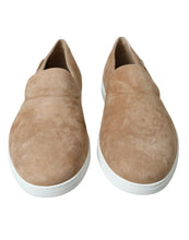 Load image into Gallery viewer, Dolce &amp; Gabbana Beige Suede Caiman Men Loafers Slippers Shoes
