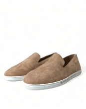 Load image into Gallery viewer, Dolce &amp; Gabbana Beige Suede Caiman Men Loafers Slippers Shoes
