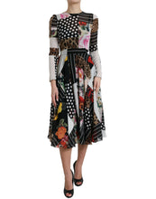 Load image into Gallery viewer, Dolce &amp; Gabbana Multicolor Patchwork Floral Leopard Dress
