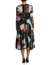 Load image into Gallery viewer, Dolce &amp; Gabbana Multicolor Patchwork Floral Leopard Dress
