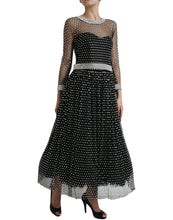 Load image into Gallery viewer, Dolce &amp; Gabbana Black Crystal Embellished A-line Gown Dress
