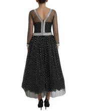 Load image into Gallery viewer, Dolce &amp; Gabbana Black Crystal Embellished A-line Gown Dress
