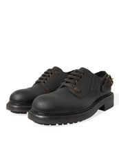 Load image into Gallery viewer, Dolce &amp; Gabbana Brown Leather Lace Up Derby Men Dress Shoes
