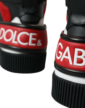 Load image into Gallery viewer, Dolce &amp; Gabbana Black Red Leather High Top Miami Sneakers Shoes
