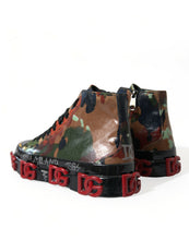 Load image into Gallery viewer, Dolce &amp; Gabbana Multicolor Camouflage High Top Sneakers Shoes
