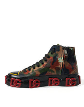 Load image into Gallery viewer, Dolce &amp; Gabbana Multicolor Camouflage High Top Sneakers Shoes
