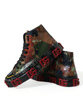 Load image into Gallery viewer, Dolce &amp; Gabbana Multicolor Camouflage High Top Sneakers Shoes
