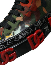 Load image into Gallery viewer, Dolce &amp; Gabbana Multicolor Camouflage High Top Sneakers Shoes
