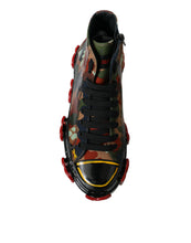 Load image into Gallery viewer, Dolce &amp; Gabbana Multicolor Camouflage High Top Sneakers Shoes
