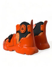 Load image into Gallery viewer, Dolce &amp; Gabbana Orange Multi Panel Chunky High Top Sneakers Shoes
