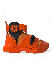 Load image into Gallery viewer, Dolce &amp; Gabbana Orange Multi Panel Chunky High Top Sneakers Shoes
