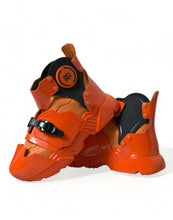 Load image into Gallery viewer, Dolce &amp; Gabbana Orange Multi Panel Chunky High Top Sneakers Shoes
