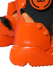 Load image into Gallery viewer, Dolce &amp; Gabbana Orange Multi Panel Chunky High Top Sneakers Shoes
