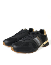 Load image into Gallery viewer, Dolce &amp; Gabbana Black Leather Low Top  Sneakers Shoes
