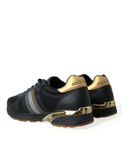 Load image into Gallery viewer, Dolce &amp; Gabbana Black Leather Low Top  Sneakers Shoes
