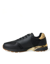 Load image into Gallery viewer, Dolce &amp; Gabbana Black Leather Low Top  Sneakers Shoes
