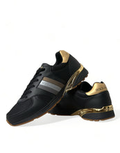 Load image into Gallery viewer, Dolce &amp; Gabbana Black Leather Low Top  Sneakers Shoes
