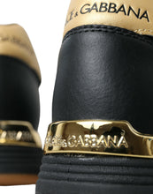 Load image into Gallery viewer, Dolce &amp; Gabbana Black Leather Low Top  Sneakers Shoes
