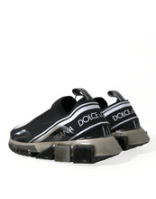 Load image into Gallery viewer, Dolce &amp; Gabbana Black White Slip On Sneakers Sorrento Shoes
