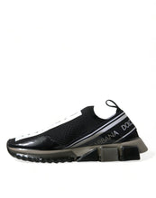 Load image into Gallery viewer, Dolce &amp; Gabbana Black White Slip On Sneakers Sorrento Shoes
