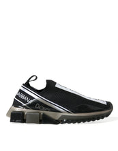 Load image into Gallery viewer, Dolce &amp; Gabbana Black White Slip On Sneakers Sorrento Shoes
