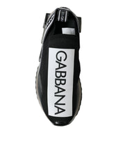 Load image into Gallery viewer, Dolce &amp; Gabbana Black White Slip On Sneakers Sorrento Shoes
