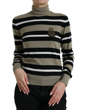 Load image into Gallery viewer, Dolce &amp; Gabbana Multicolor Stripe Wool Logo Pullover Sweater
