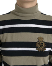 Load image into Gallery viewer, Dolce &amp; Gabbana Multicolor Stripe Wool Logo Pullover Sweater
