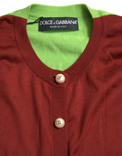 Load image into Gallery viewer, Dolce &amp; Gabbana Multicolor Silk Crewneck Cardigan Sweater
