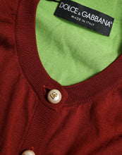 Load image into Gallery viewer, Dolce &amp; Gabbana Multicolor Silk Crewneck Cardigan Sweater
