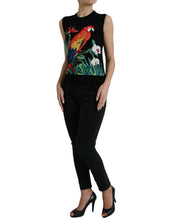 Load image into Gallery viewer, Dolce &amp; Gabbana Black Jungle Crew Neck Sleeveless Tank Top
