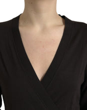 Load image into Gallery viewer, Dolce &amp; Gabbana Black Wool V-neck Crossed Cardigan Sweater
