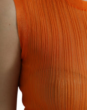 Load image into Gallery viewer, Dolce &amp; Gabbana Orange See Through Crew Neck Blouse Tank Top
