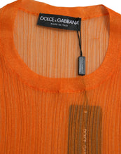 Load image into Gallery viewer, Dolce &amp; Gabbana Orange See Through Crew Neck Blouse Tank Top
