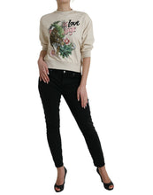 Load image into Gallery viewer, Dolce &amp; Gabbana Beige Jungle Printed Cotton Pullover Sweater
