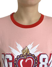 Load image into Gallery viewer, Dolce &amp; Gabbana Pink Sacred Heart Cotton Crew Neck T-shirt
