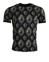 Load image into Gallery viewer, Dolce &amp; Gabbana Black Sacred Heart Cotton Crew Neck T-shirt
