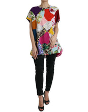 Load image into Gallery viewer, Dolce &amp; Gabbana Multicolor Patchwork Cotton Silk Blouse Top
