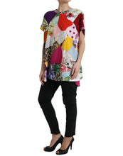 Load image into Gallery viewer, Dolce &amp; Gabbana Multicolor Patchwork Cotton Silk Blouse Top
