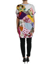 Load image into Gallery viewer, Dolce &amp; Gabbana Multicolor Patchwork Cotton Silk Blouse Top
