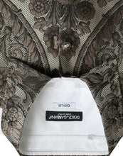 Load image into Gallery viewer, Dolce &amp; Gabbana White Floral Brocade GOLD Dress Shirt
