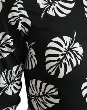 Load image into Gallery viewer, Dolce &amp; Gabbana Black Leaf Cotton Men Formal GOLD Dress Shirt

