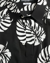 Load image into Gallery viewer, Dolce &amp; Gabbana Black Leaf Cotton Men Formal GOLD Dress Shirt
