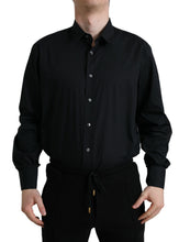 Load image into Gallery viewer, Dolce &amp; Gabbana Black Cotton Collared Formal Dress Shirt
