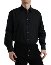 Load image into Gallery viewer, Dolce &amp; Gabbana Black Cotton Collared Formal Dress Shirt

