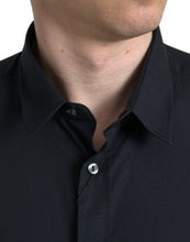 Load image into Gallery viewer, Dolce &amp; Gabbana Black Cotton Collared Formal Dress Shirt
