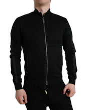 Load image into Gallery viewer, Dolce &amp; Gabbana Black Cotton Full Zip Long Sleeves Sweater
